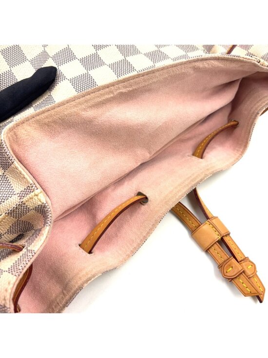 Louis Vuitton Sperone Damier Azur Leather White Light Brown Backpack Gold main image 6